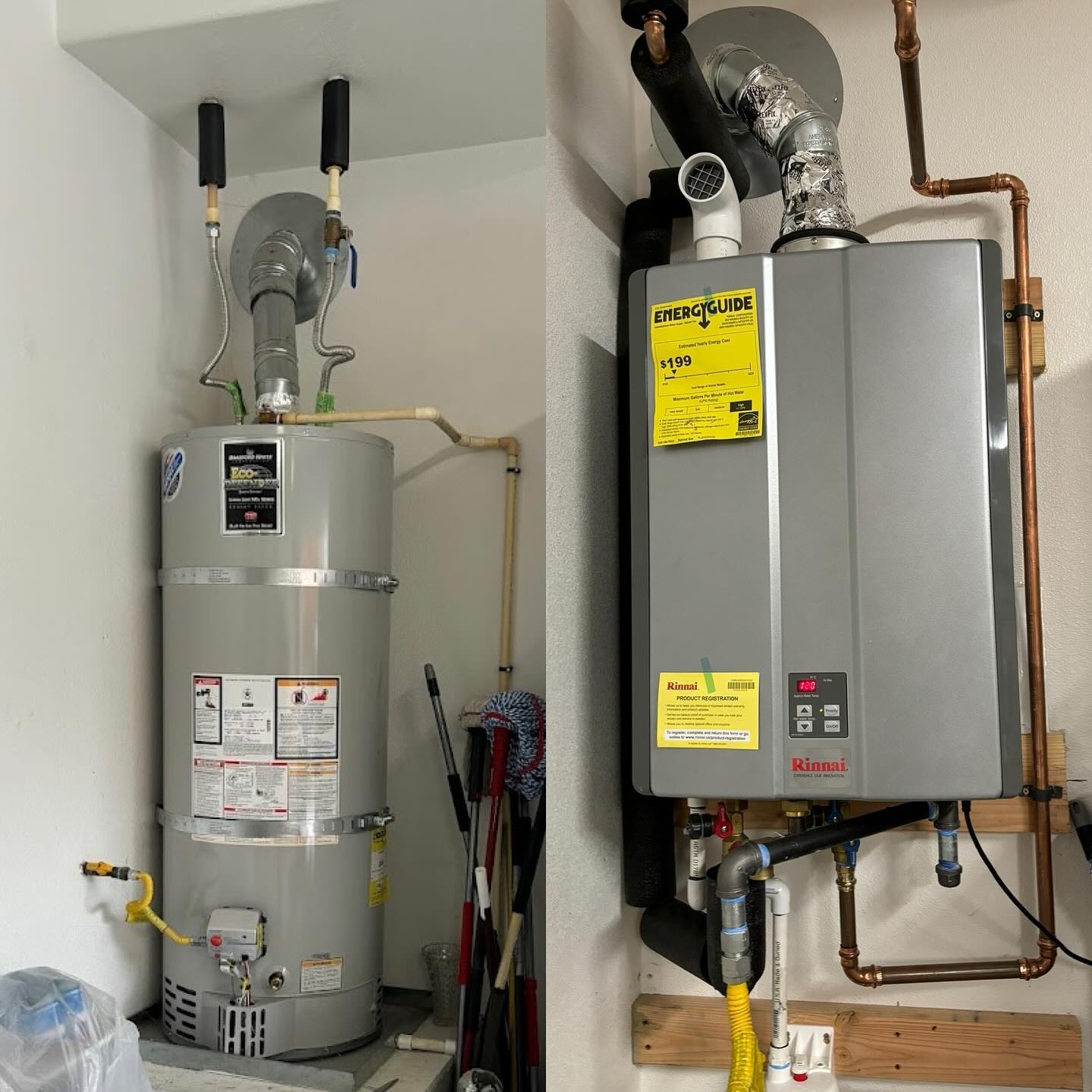 Water heater conversion from a tank to a tankless unit