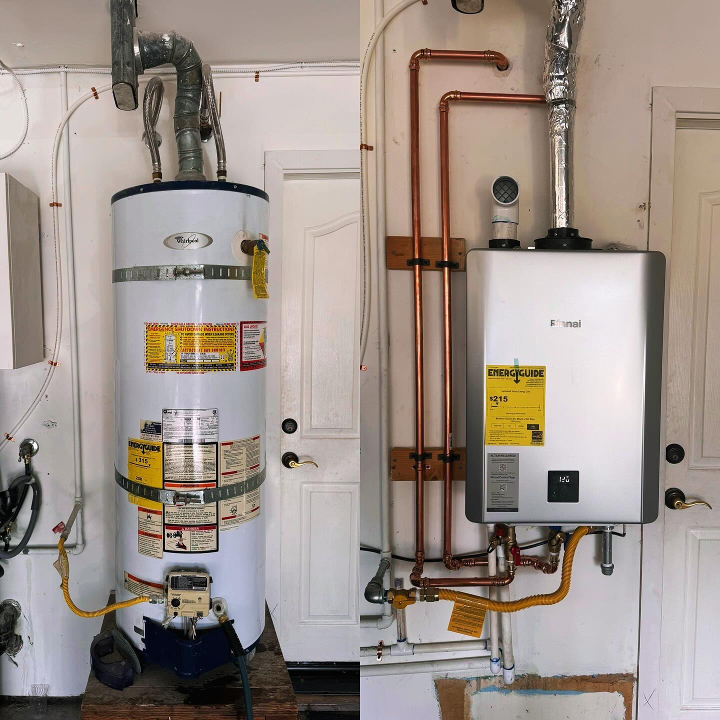 New build tankless hot water system by Prime Time Plumbing